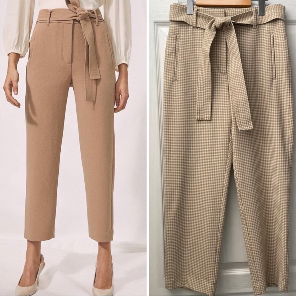 ARITZIA | Wilfred Front Tie Trousers in Gingham Houndstooth 6
